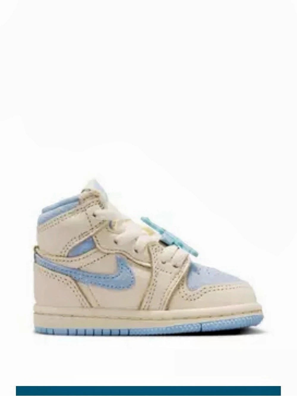 Nike Kids High-Top Sneakers Cream & Blue Girls US 5c